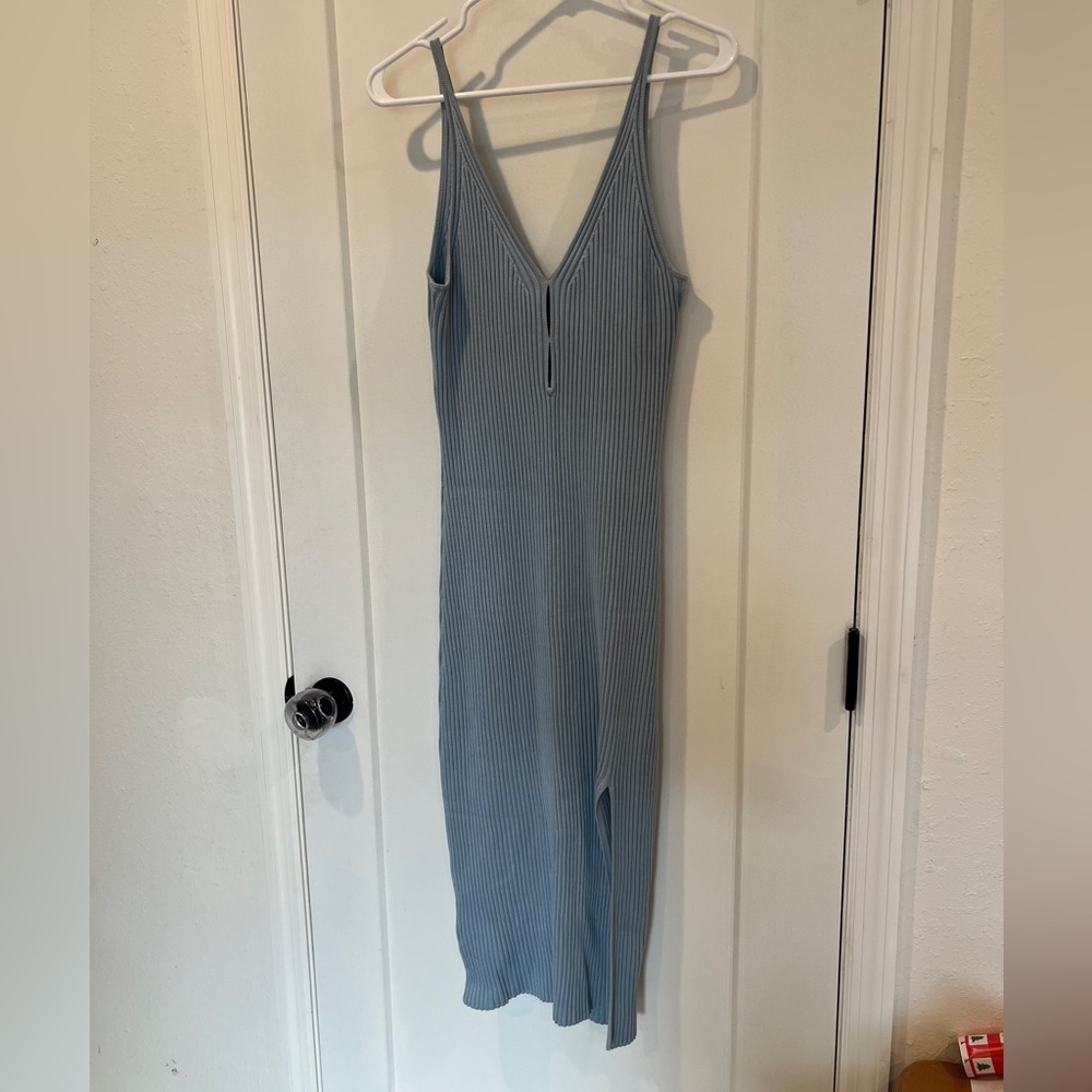 Abercrombie & Fitch Ribbed Midi Tank Sweater Dress